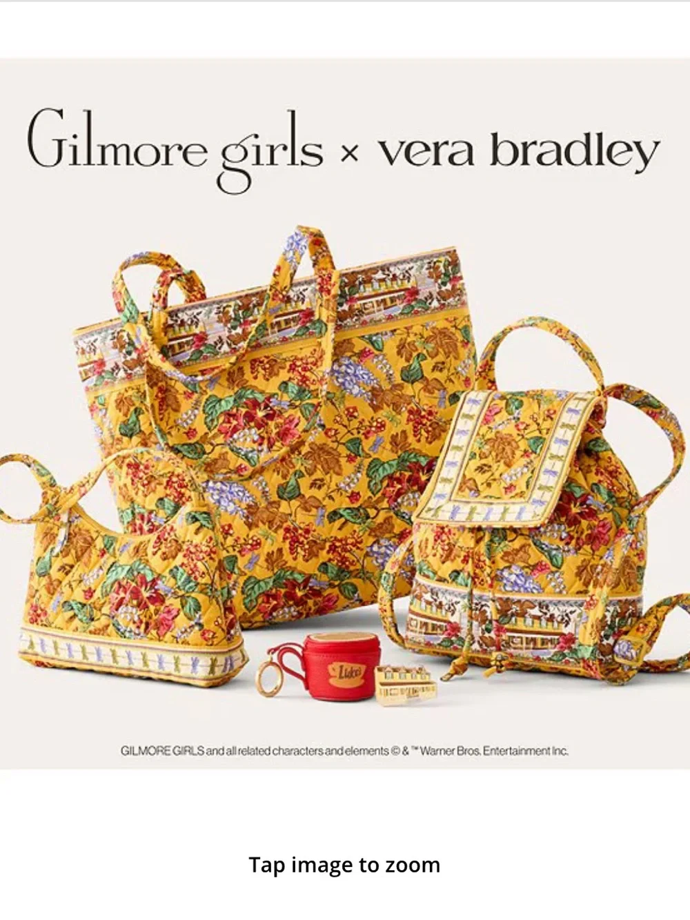 Vera Bradley x Gilmore Girls Original Zip Tote Bag